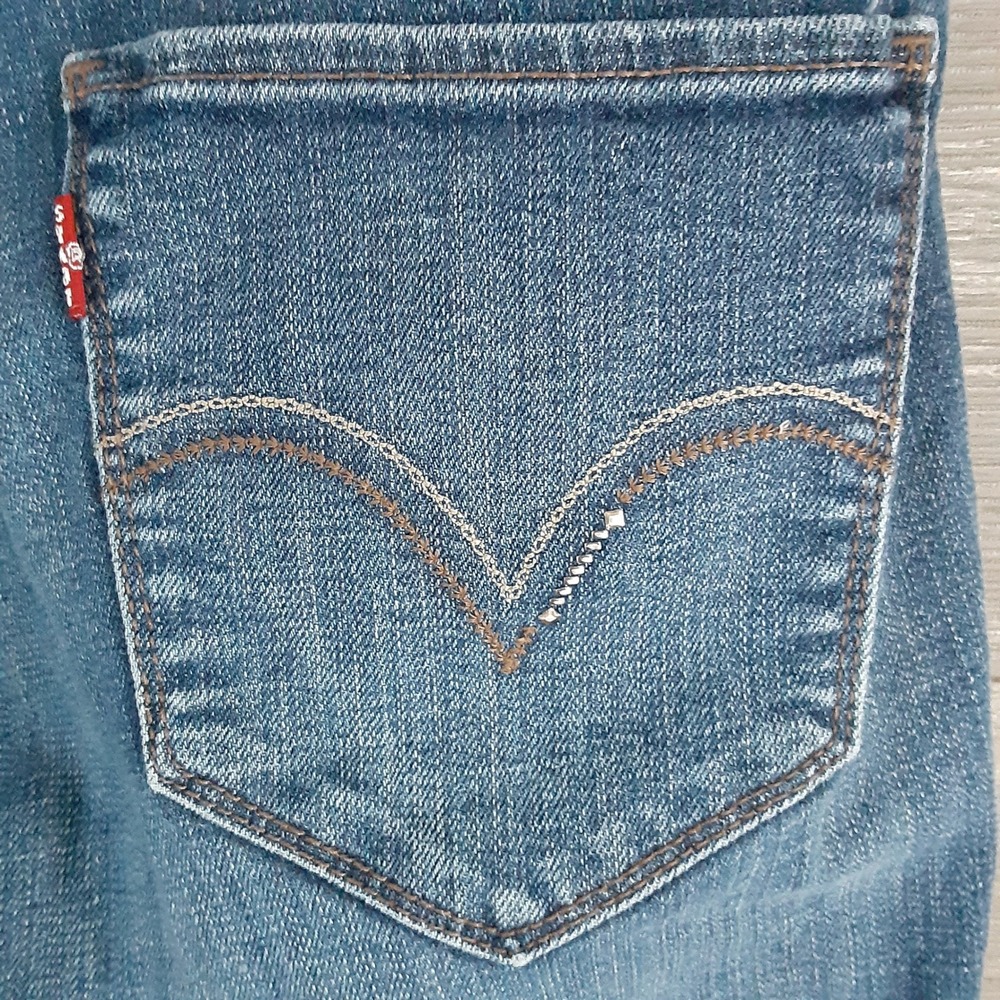 Levis 529 Curvy Bootcut Jeans Womens Medium Wash Blue Denim Pants Sz 16 - Picture 9 of 15